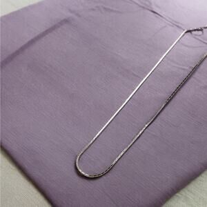 NEW sterling silver dainty bamboo chain necklace jewelry size 40cm B19